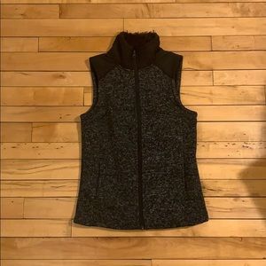 Black and gray vest